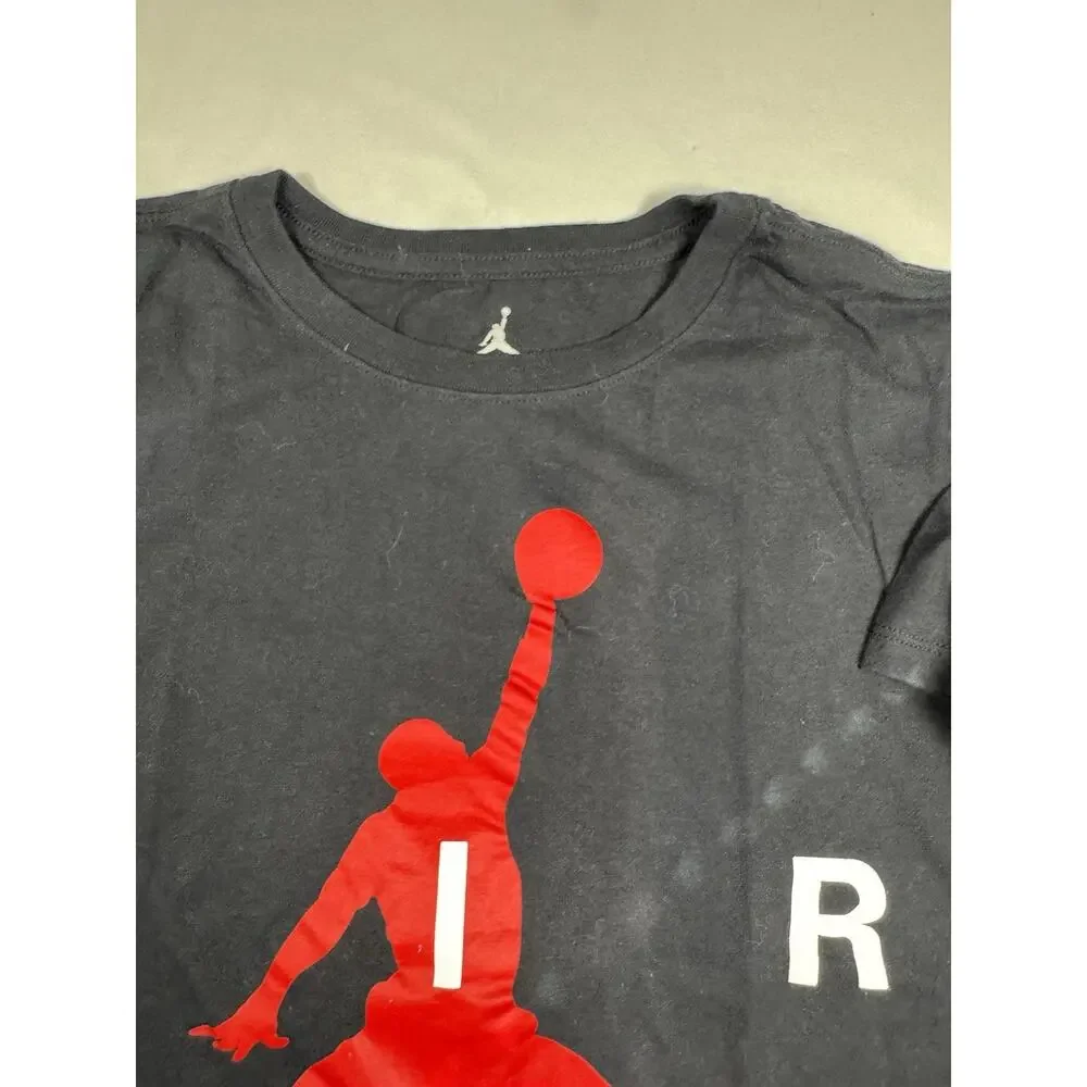 Jordan Air Jumpman Logo Graphic T-Shirt Black Red Men’s Size S